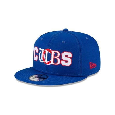 Blue Chicago Cubs Hat - New Era MLB Mixed Font 9FIFTY Snapback Caps USA3926417